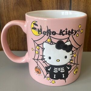 New Sanrio Hello Kitty Halloween Skeleton Web Wax Resist Ceramic Mug, 20 Ounces